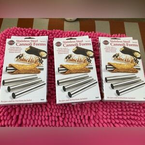 New in Box 12-Stainless Steel Cannoli Forms Recipe/Instructions Included All $20